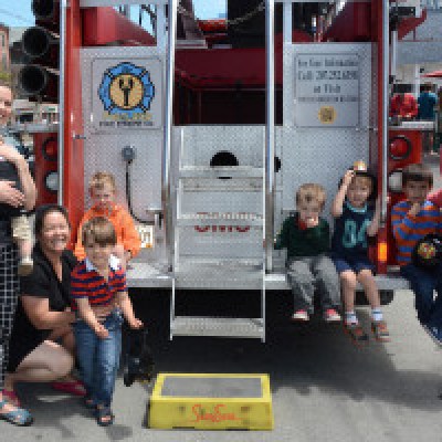 Fire Engine Tour Boarding Steps, Portland Maine
