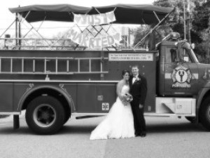 Portland Fire Engine Co. Tours Wedding Charters with the Bride and Groom