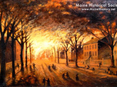 Portland Maine Conflagration Painting