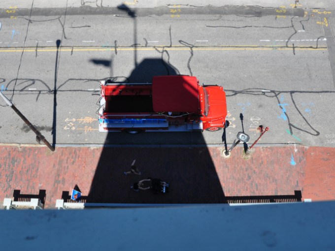 Portland Observatory Looking Down, Portland Maine