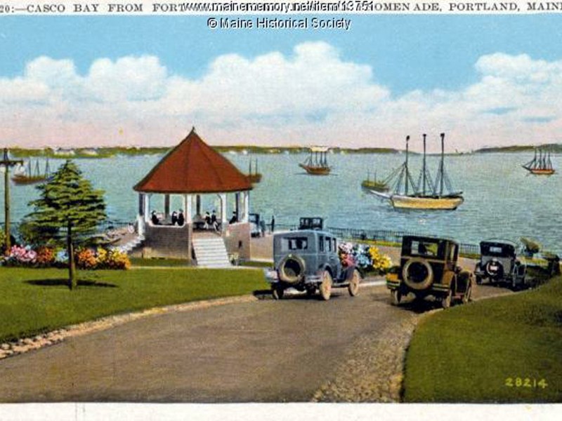 An Old Painting of Fort Allen Park, Portland Maine