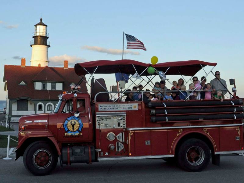 Fire Engine Birthday Party at Portland Headlight, Cape Elizabeth Maine