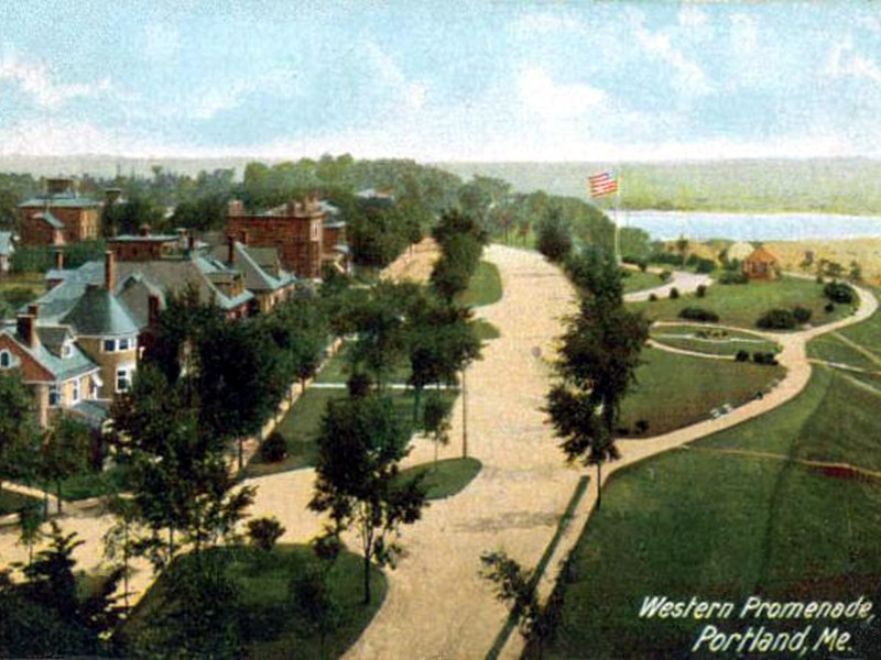 Old Photo of Western Promenade, Portland Maine